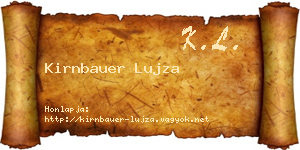 Kirnbauer Lujza névjegykártya